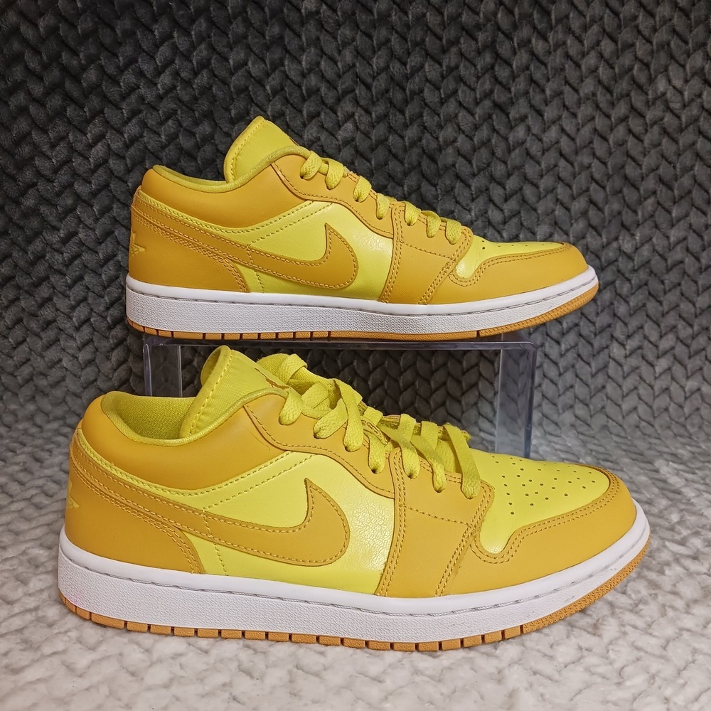 Air Jordan 1 Low Yellow Strike Women's Casual Sneakers Shoes Size 9